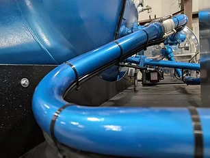 Industrial Blue Pipes System
