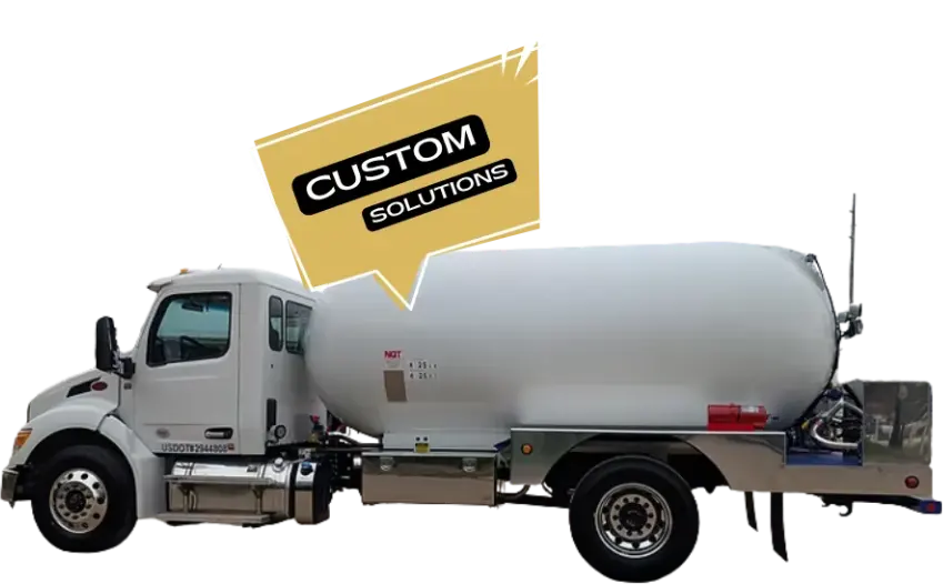 White Propane Delivery Truck